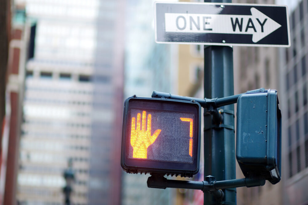 pedestrian crosswalk sign