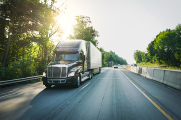 18-wheeler truck on road