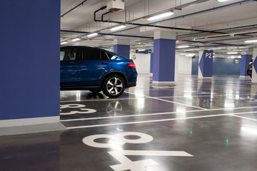 car in parking garage