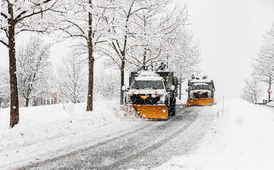 snow plow clearing roads