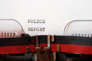 police report written on typewriter