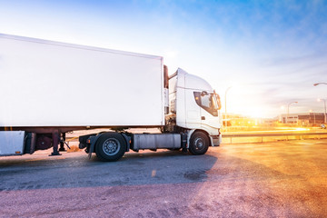 truck on road