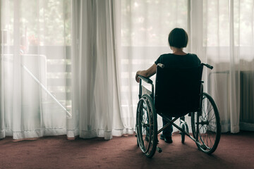 depressed woman wheelchair
